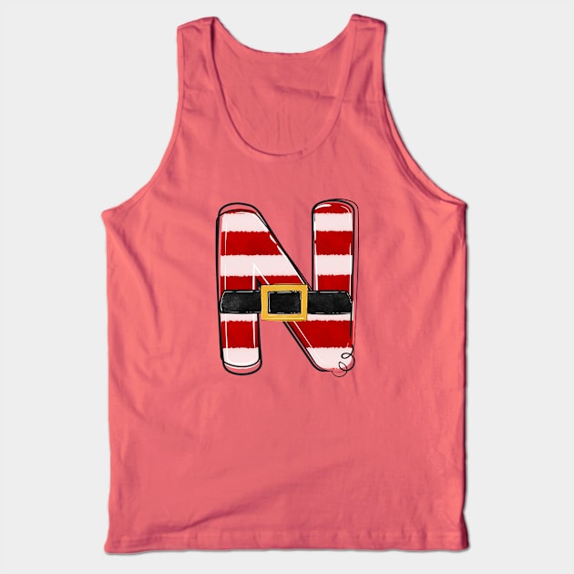 Letter N (Christmas Alphabet) Tank Top by Pop Cult Store